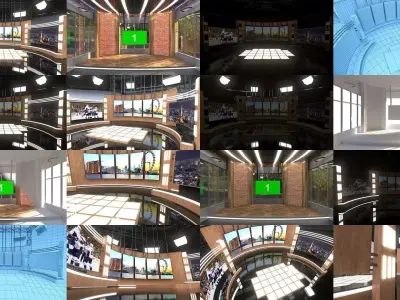 Virtual Broadcast Studio Vol3 3D Model Pack