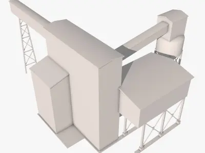 Industrial Fabric Building 3D model