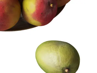 Mango - 6 models Low-poly 3D model