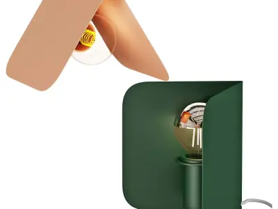 pluskouple coirner wall and table lamp 3D model