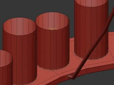 HEMEL round chandelier with candles hanging from it 3D model