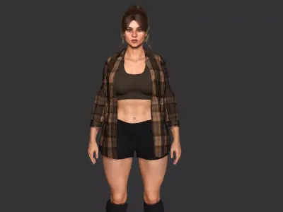 AAA 3D REALISTIC CHARACTER - FEMALE SURVIVOR or MODERN EXPLORER Low-poly 3D model