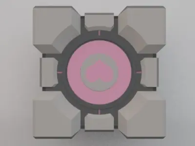 Cube Companion Low-poly 3D model