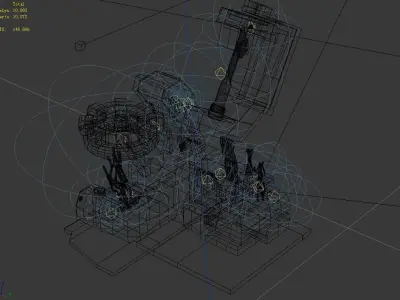 Machinery - spacecraft - functional objects 012 3D model