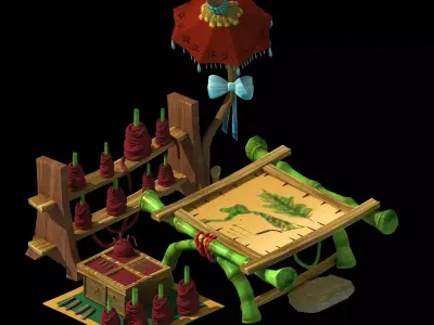 City - embroidery booth 3D model