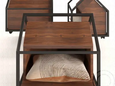 Cage pet House Low-poly 3D model