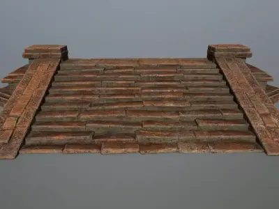 stair brick chimney Low-poly 3D model purchase