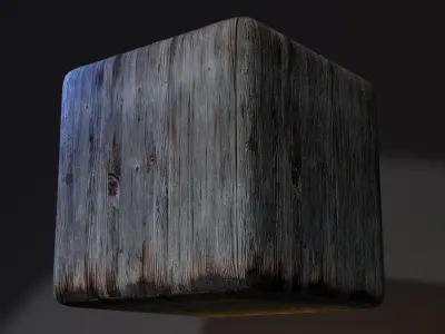  Realistic PBR Texture of Old Weathered Wooden Planks Texture