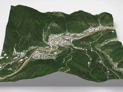 Cityscape Borjomi Georgia 3D model