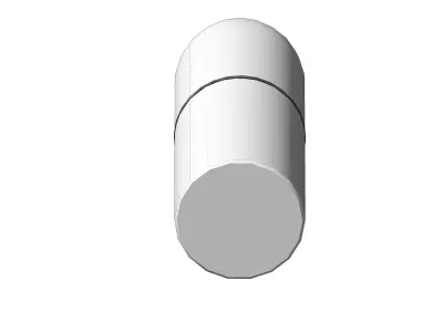 Concrete Bollard with Steel Ring D250 H800 Urban Street Barrier 3D model
