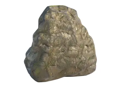 Wet Cliff Rock  Low-poly 3D model