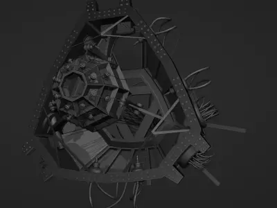 Robot 9 futuristic spacecraft 3D model