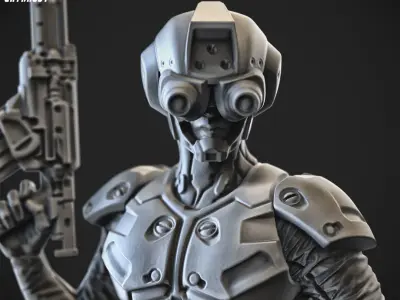  Overweight Gear Jaeger Pilot 100mm and 32mm 3D print model