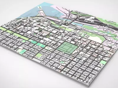 Cityscape Anchorage Alaska United States 3D model