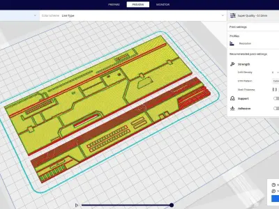 sci-fi wall architect interior kitbash 3 3D print model