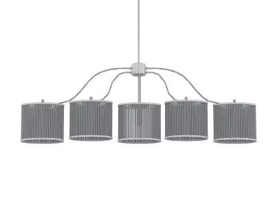 Newport four light chandelier with clear glass shades 3D model