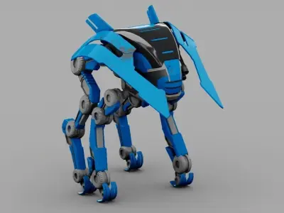 Alien Bot rigged 3D model