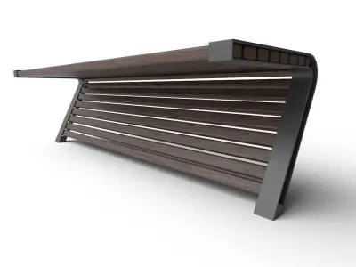 Bench  M16 Low-poly 3D model