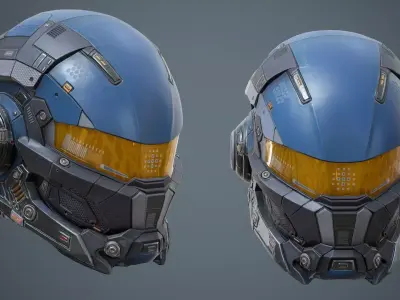 Sci Fi Helmet P04 Low-poly 3D model