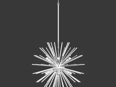 Andromeda Large Chandelier in Brass 3D model
