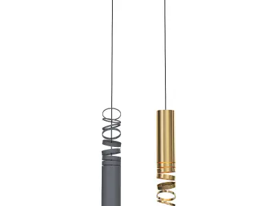 DECOMPOCE pendant light in gold 3D model