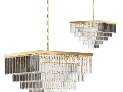  leyland 5 tier chandelier by arhaus 3D model