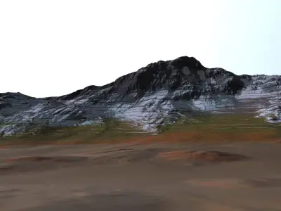 mountain hills ice mountain 02 3D model