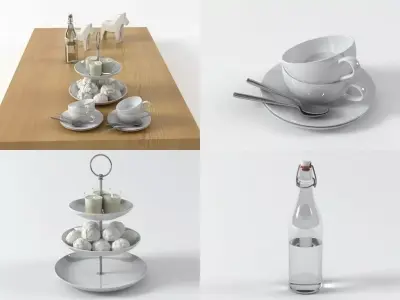 Table set 01 3D model