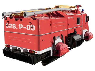 Sci-Fi Fire truck Jelcz 003 Star 25 3D model