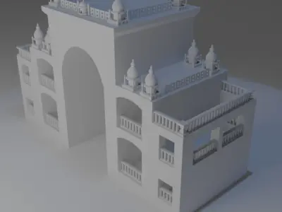Islamic Entrance Structure 3D model