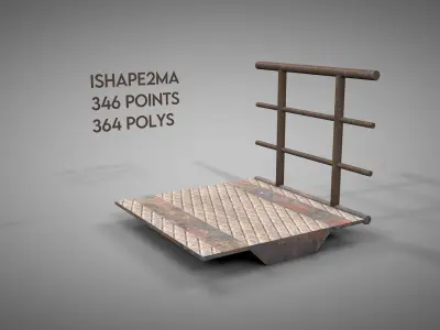 Modular Railway Overpass v4 3D model