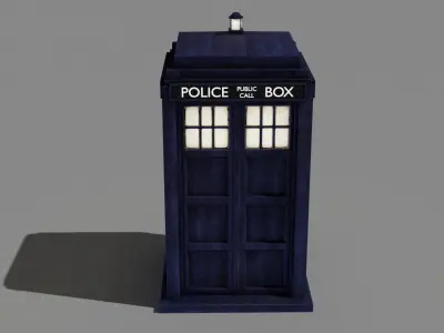 Tardis Exterior - Police Box Low-poly 3D model