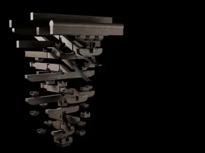 Chinese Tranditional Building Node 3D model