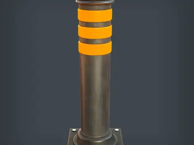 Bollard - Urban Low-poly 3D model