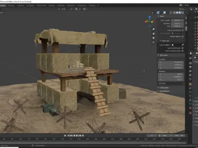  Military Trench Tower  3D model