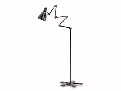 Mirobolite floor lamp with shade 3D model