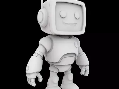 Friendly Robot Figurine 3D Print Model 3D print model