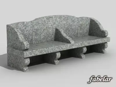 Stone bench Free 3D model