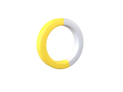 Battery Circle Symbol v1 003 Low-poly 3D model