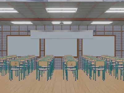 classroom japanese 3D model