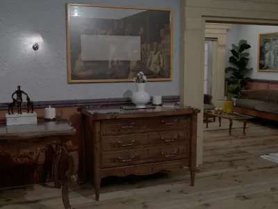 laos Na casa de Candido 3D model