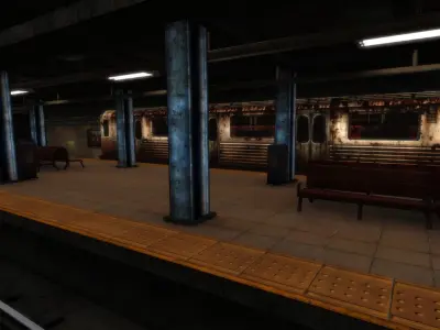 Urban Subway  Low-poly 3D model