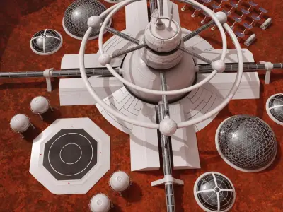 Mars Colony 4K PBR 3D model