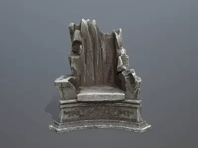 Throne  Low-poly 3D model