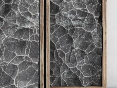 Slab stone rock frame 3D model