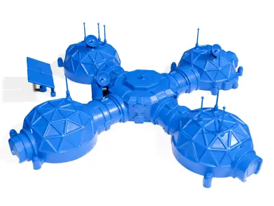 Moon base 3D print model