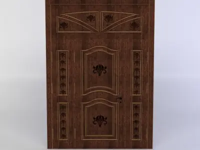 Door refrigerator Low-poly 3D model