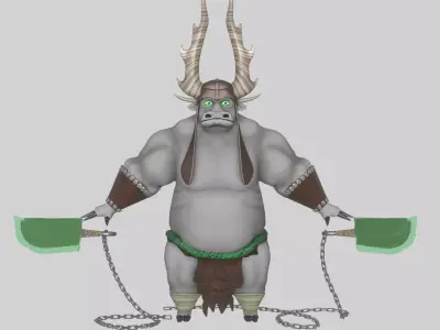 kai from kung fu panda character 3D model