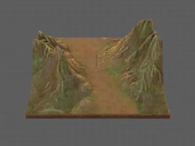 Terrain V01 Low-poly 3D model
