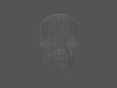 Voxel Skull Round Style v1 001 3D model